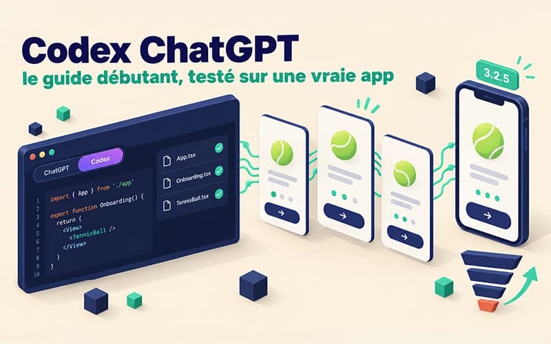 Image de couverture pour Codex ChatGPT : le guide pour débuter, testé sur l'onboarding de Sam Tennis