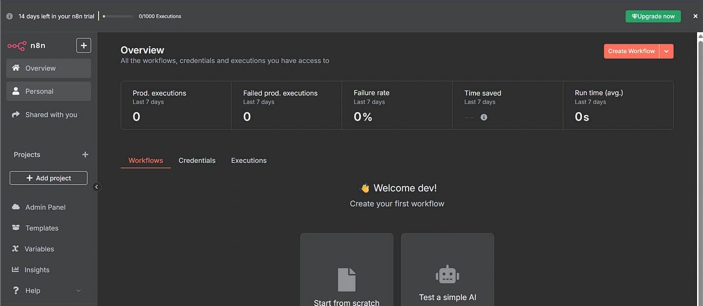 Interface n8n Interface n8n