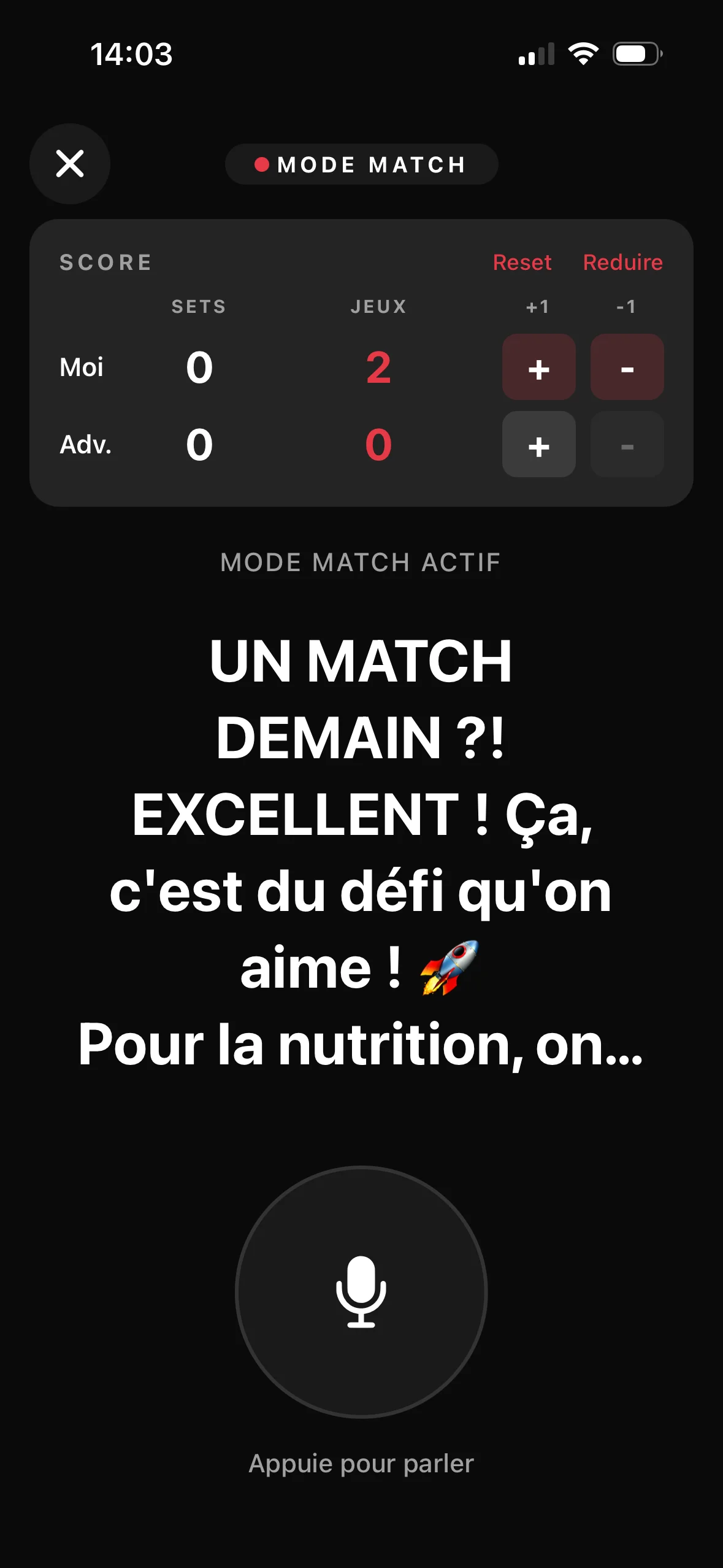 Sam Tennis V2 - Mode Match