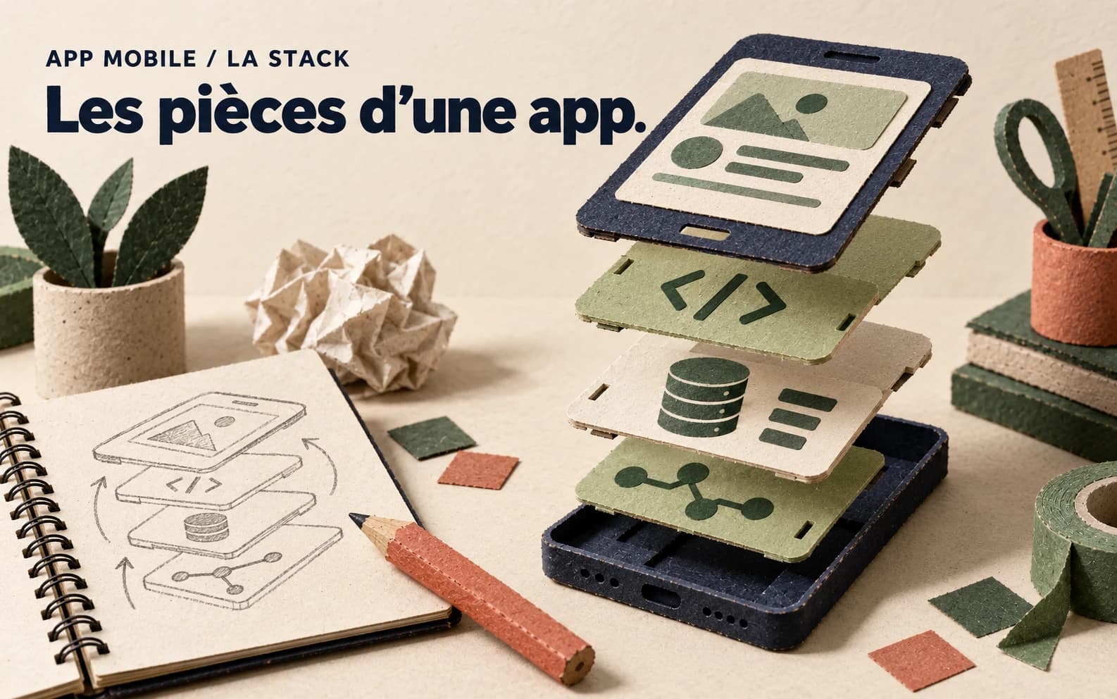 Illustration de l’article : La stack technique pour lancer une application mobile en 2026