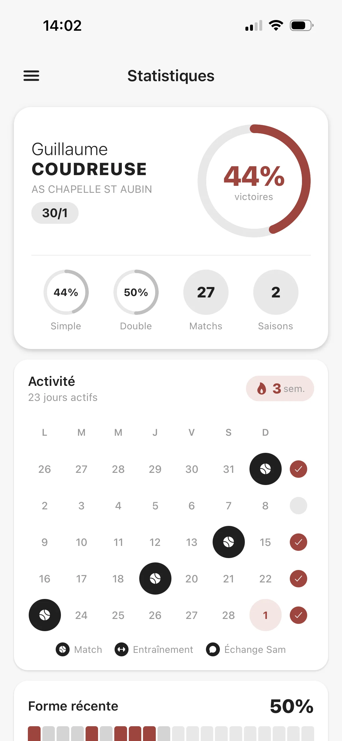 Sam Tennis V2 - Aspiration Ten'Up